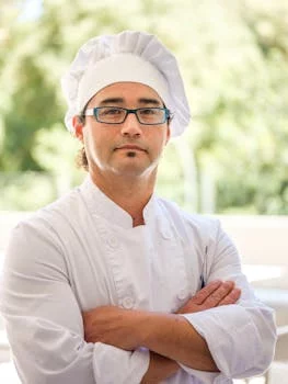 professional chef Marco Rodriguez in kitchen